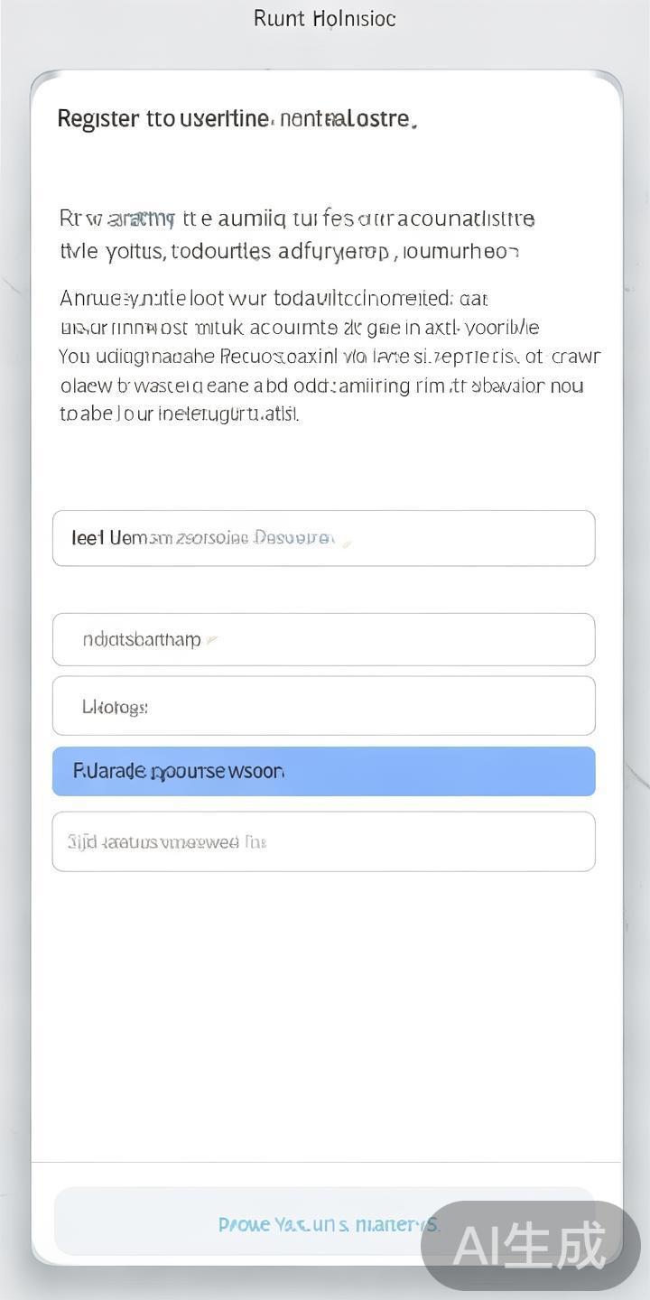 下载安装完成后，用户需要进行账号注册。建议填写真实